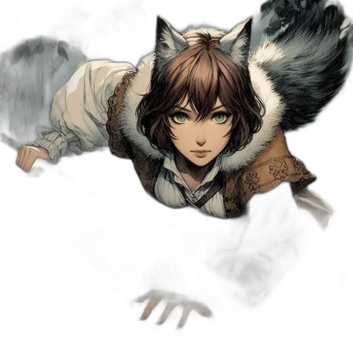 animal, jacket, weapon, staff transparent PNG cut-out