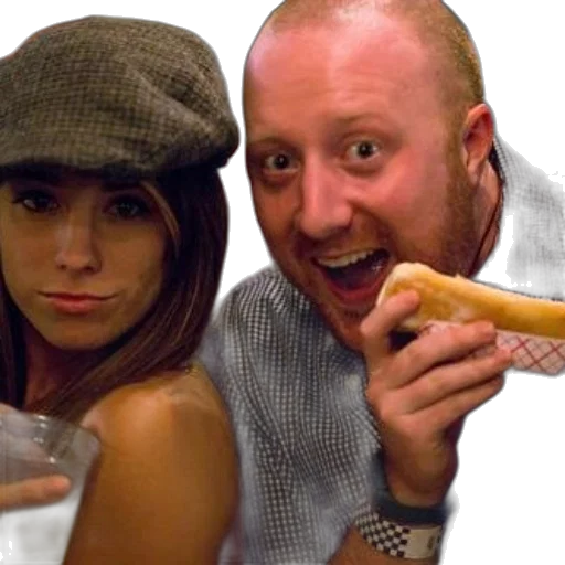 staff, food, hat, man transparent PNG cut-out