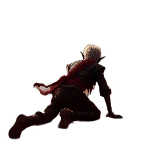 creature, jacket, staff, dragon transparent PNG cut-out