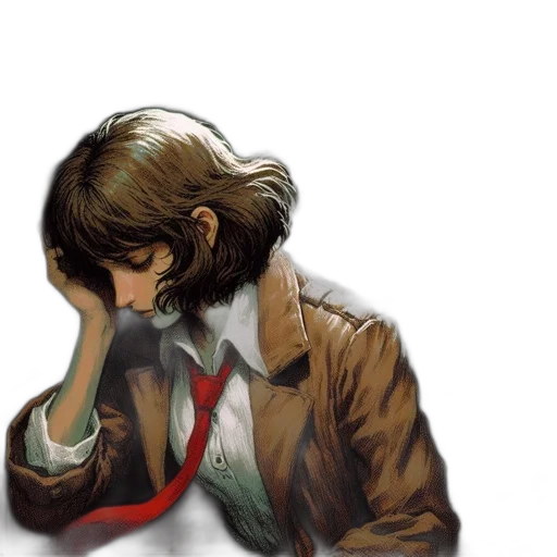 jacket, face, mask, hair transparent PNG cut-out