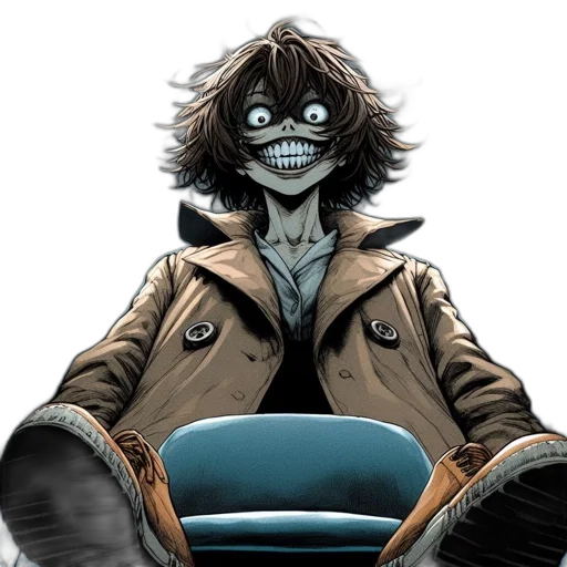 mask, jacket, face, creature transparent PNG cut-out