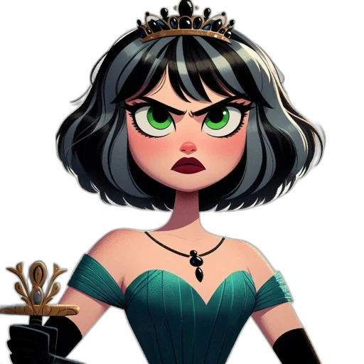 crown, dress, staff, concept art transparent PNG cut-out
