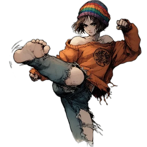 jacket, hat, staff, animal transparent PNG cut-out
