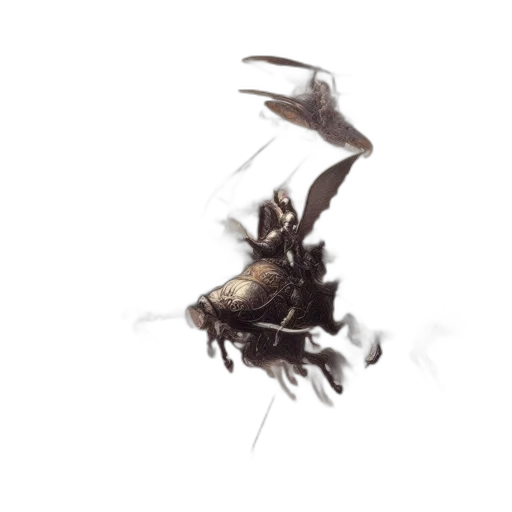 dragon, creature, mask, weapon transparent PNG cut-out