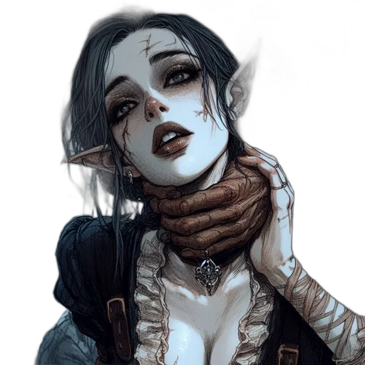 face, mask, staff, fantasy art transparent PNG cut-out