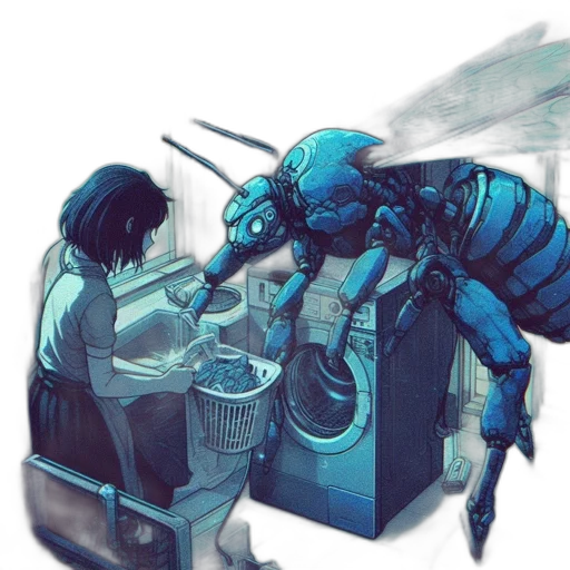 robot, creature, weapon, concept art transparent PNG cut-out