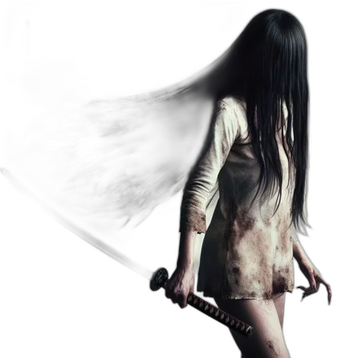 hair, dress, mask, creature transparent PNG cut-out