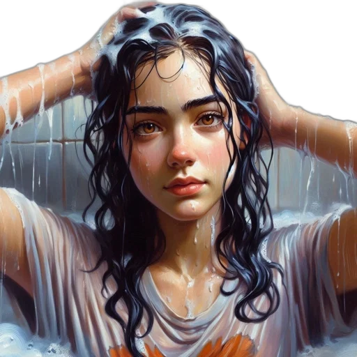 face, oil painting, photorealistic, fantasy art transparent PNG cut-out
