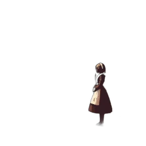 dress, robot, staff, weapon transparent PNG cut-out