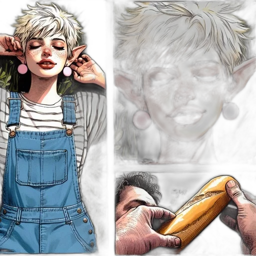 concept art, comic book art, photorealistic, cartoon transparent PNG cut-out