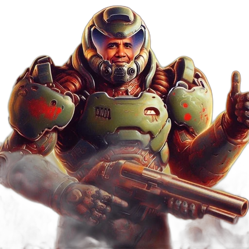 robot, weapon, concept art, 3d render transparent PNG cut-out