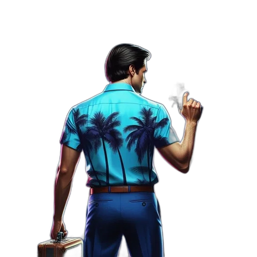 jacket, staff, weapon, concept art transparent PNG cut-out