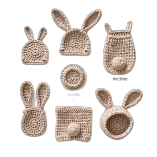 hat, earth tones, collection, crocheted transparent PNG cut-out