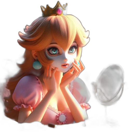 crown, dress, concept art, 3d render transparent PNG cut-out