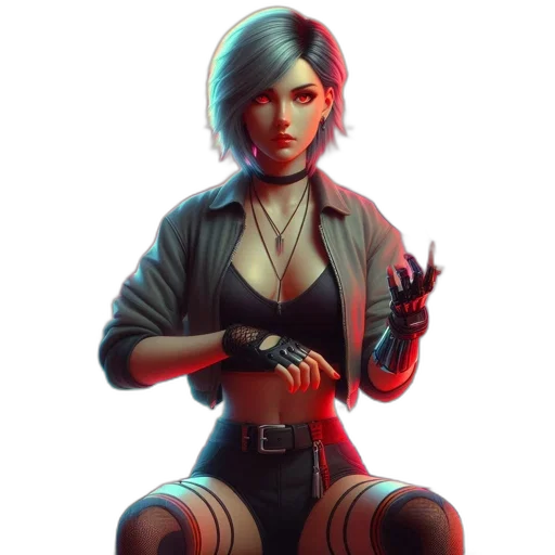 jacket, staff, weapon, robot transparent PNG cut-out