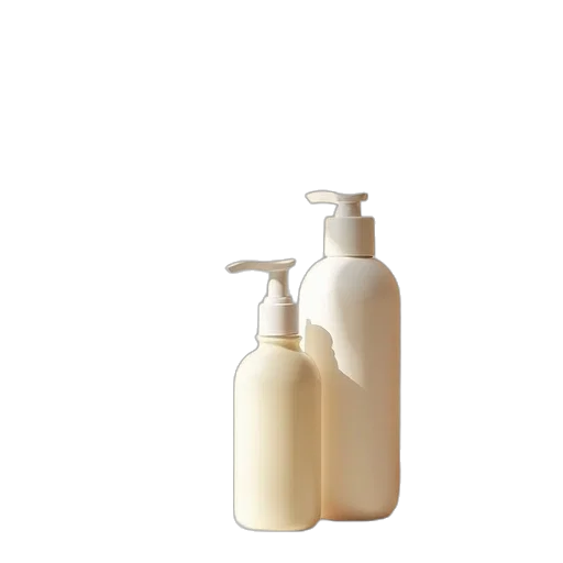 bottle, hair, 3d render, photorealistic transparent PNG cut-out