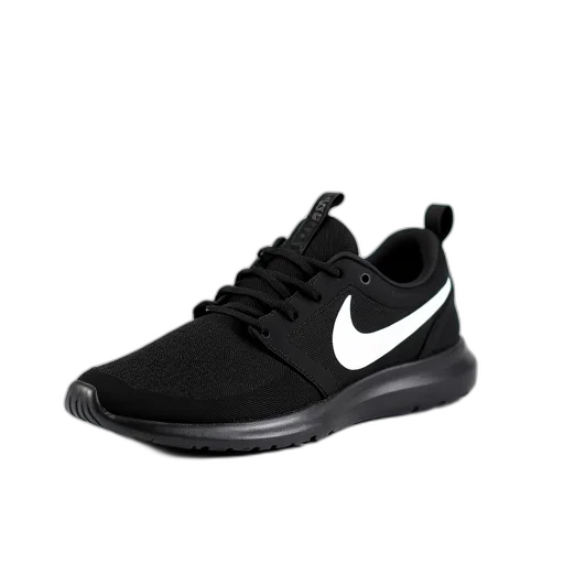 shoes, black, sneaker, white transparent PNG cut-out