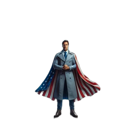 jacket, concept art, comic book art, 3d render transparent PNG cut-out