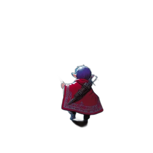 hat, staff, creature, jacket transparent PNG cut-out