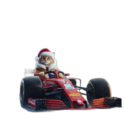 car, animal, 3d render, festive transparent PNG cut-out
