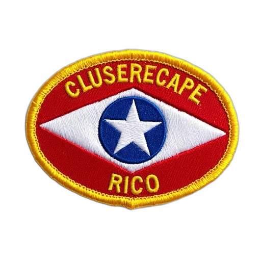 staff, jacket, patch, red transparent PNG cut-out