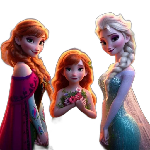 dress, crown, 3d render, concept art transparent PNG cut-out