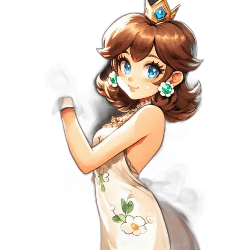 dress, staff, crown, jewelry transparent PNG cut-out