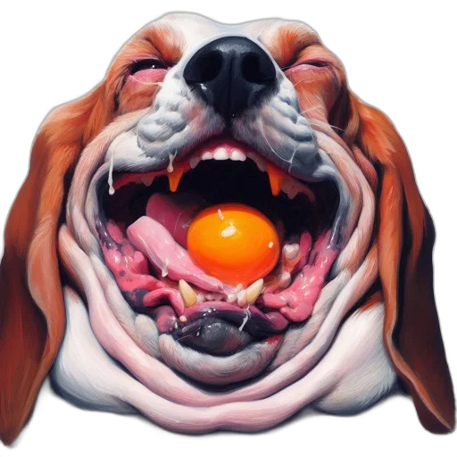 animal, food, face, photorealistic transparent PNG cut-out