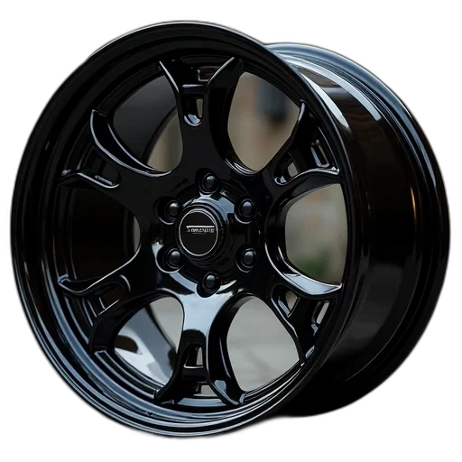 3d render, black, widow, wheel transparent PNG cut-out
