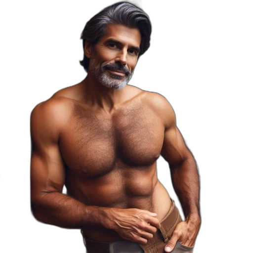 animal, photorealistic, muscular, man transparent PNG cut-out