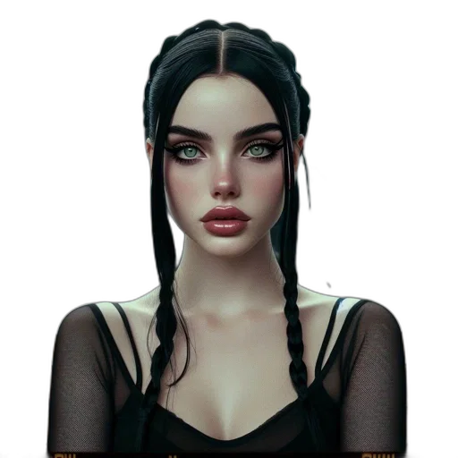 face, dress, jewelry, staff transparent PNG cut-out