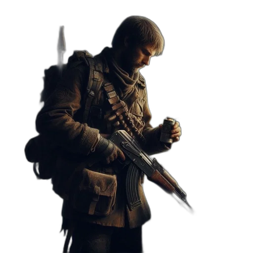 weapon, jacket, staff, sword transparent PNG cut-out
