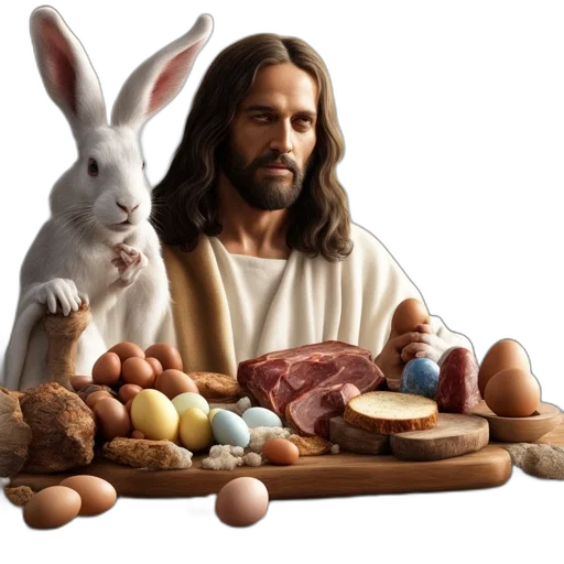 food, animal, photorealistic, man transparent PNG cut-out