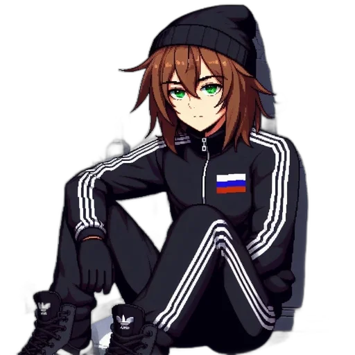 jacket, hat, staff, weapon transparent PNG cut-out