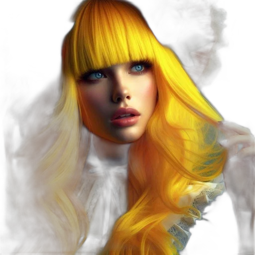 hair, face, photorealistic, fantasy art transparent PNG cut-out