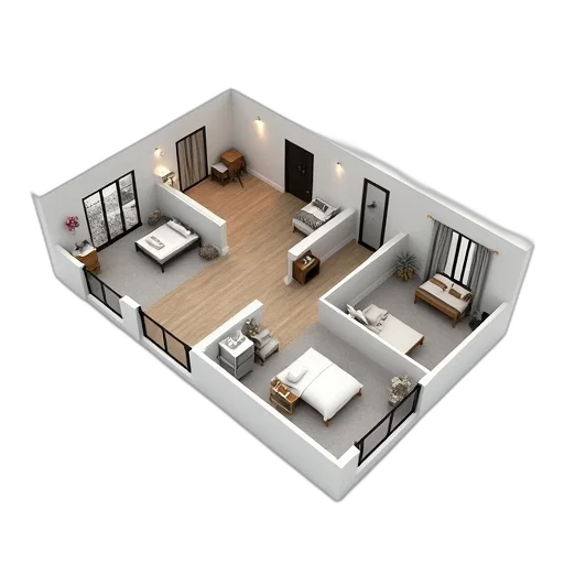 furniture, building, 3d render, concept art transparent PNG cut-out