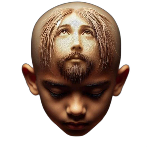 hair, face, mask, crown transparent PNG cut-out
