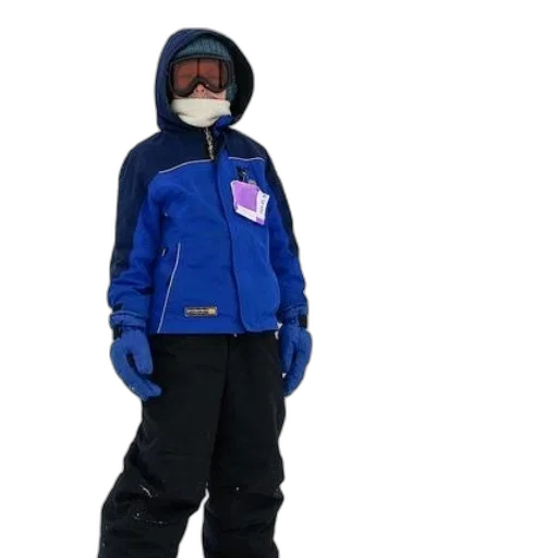 jacket, person, blue, black transparent PNG cut-out