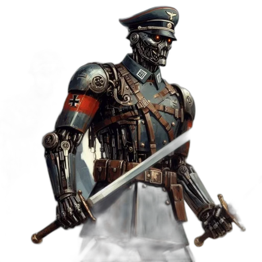 robot, staff, weapon, sword transparent PNG cut-out