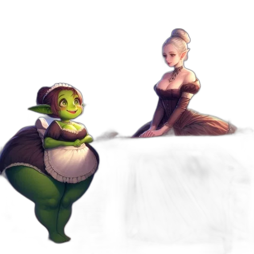 dress, staff, concept art, fantasy art transparent PNG cut-out
