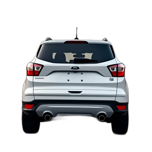car, rear, view, white transparent PNG cut-out