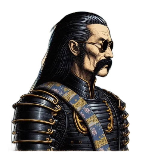 face, sword, staff, hair transparent PNG cut-out