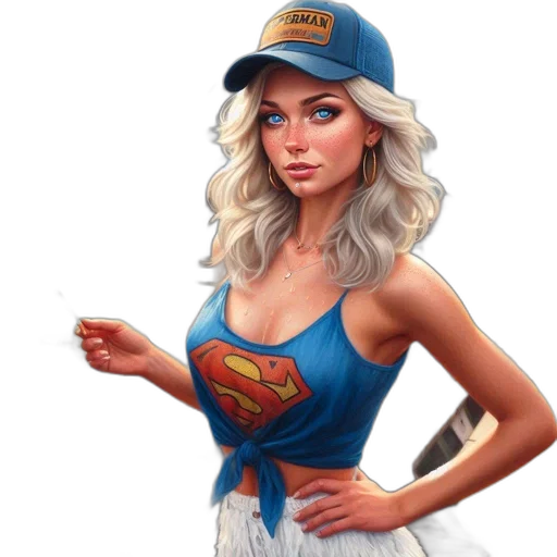 hat, dress, face, staff transparent PNG cut-out