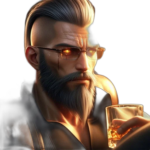 face, jacket, cyberpunk, fantasy art transparent PNG cut-out