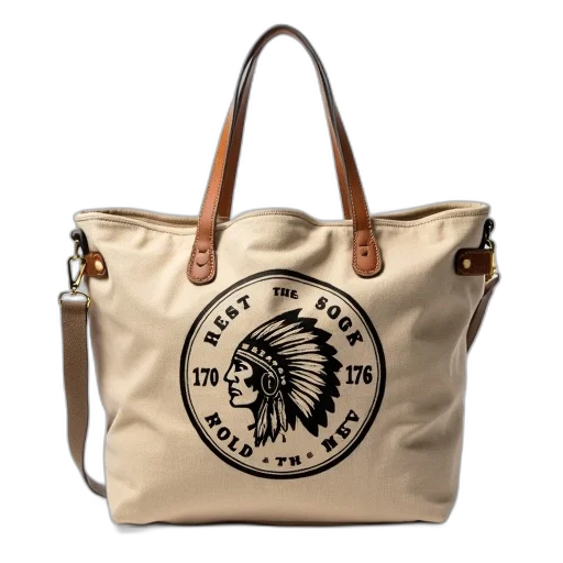 earth tones, beige, canvas, tote transparent PNG cut-out