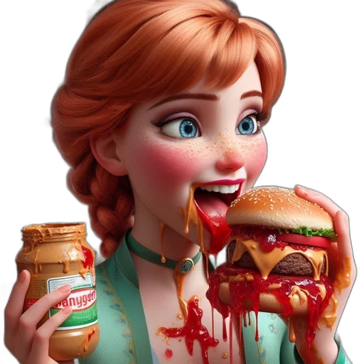 food, dress, 3d render, photorealistic transparent PNG cut-out