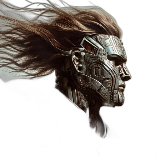 mask, robot, face, hair transparent PNG cut-out