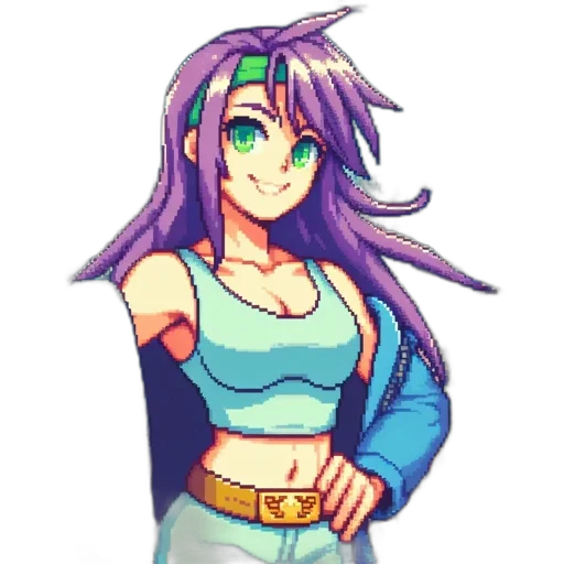 staff, robot, dress, pixel art transparent PNG cut-out