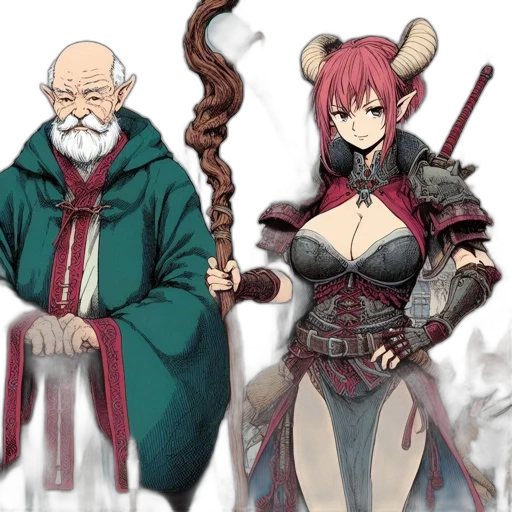 concept art, fantasy art, anime, cyberpunk transparent PNG cut-out