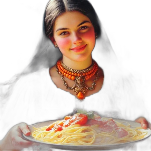 food, dress, face, jewelry transparent PNG cut-out